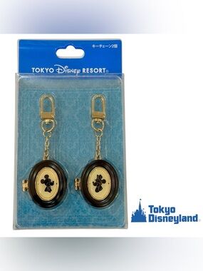 Tokyo Disneyland Mickey & Minnie Mouse
Keychain Locket Set 2pc Silhouette NEW
